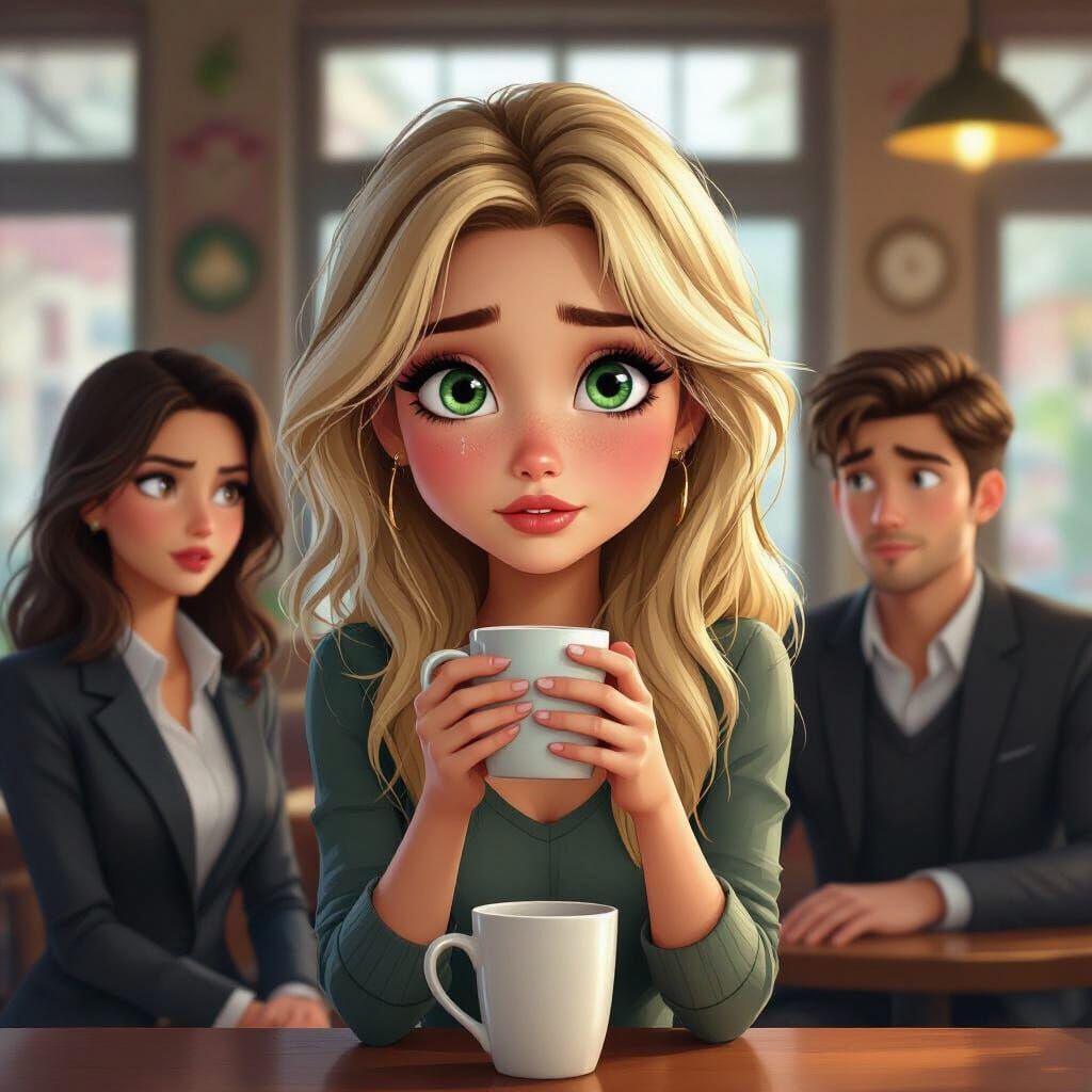 Cafe Mishap: A Matte Painting of Dropped Dishes