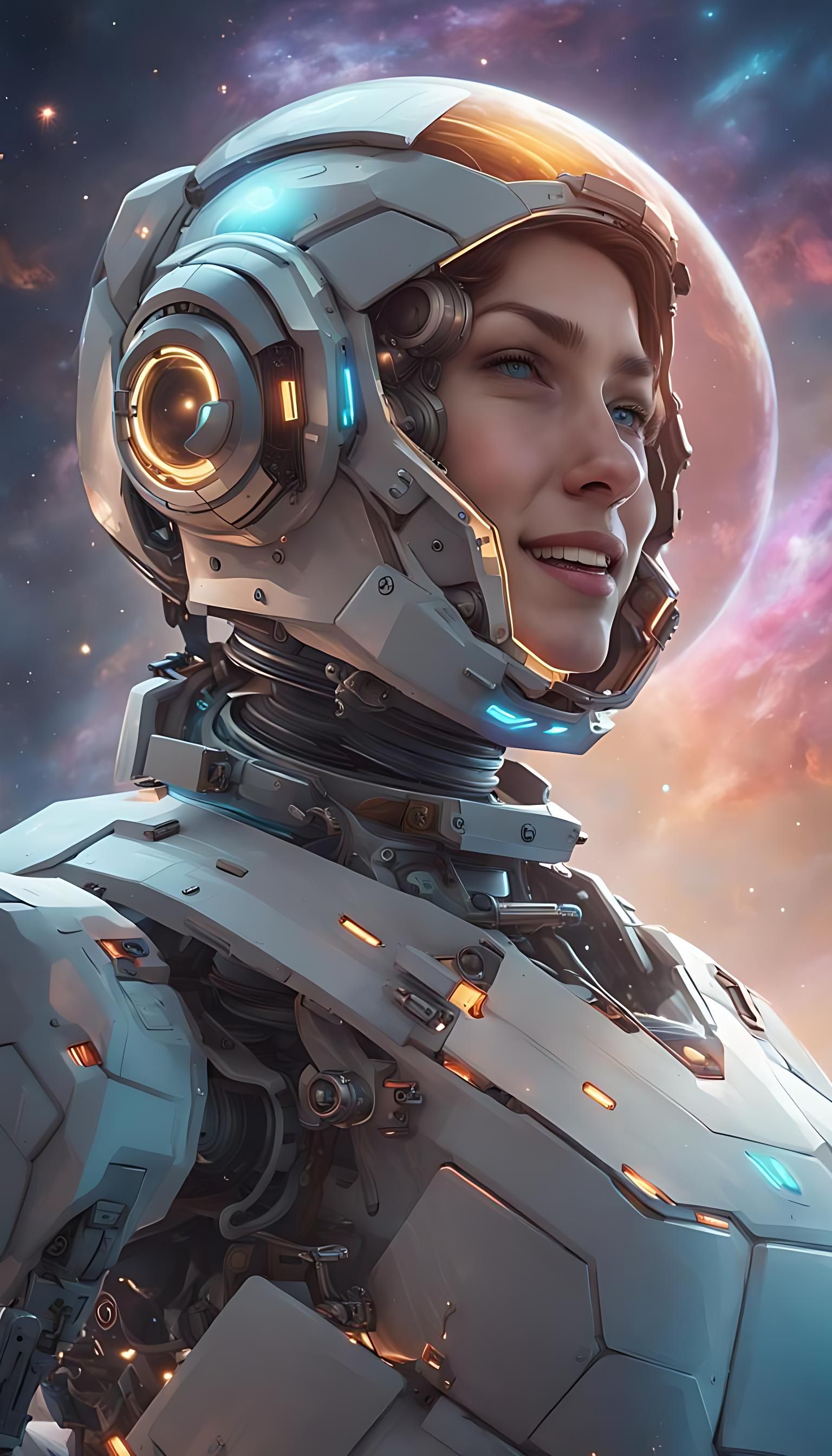 Optimistic Robot Drifting Through Space