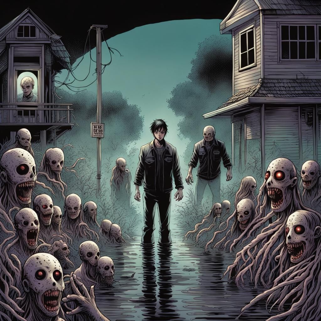 Junji Ito's Horror Jason Voorhees Comic Art