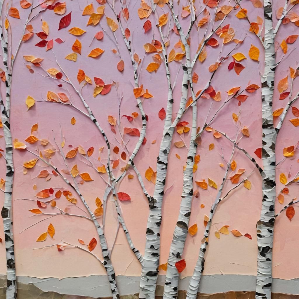 Vibrant Paper Birch Inspired by Matisse's Cutouts