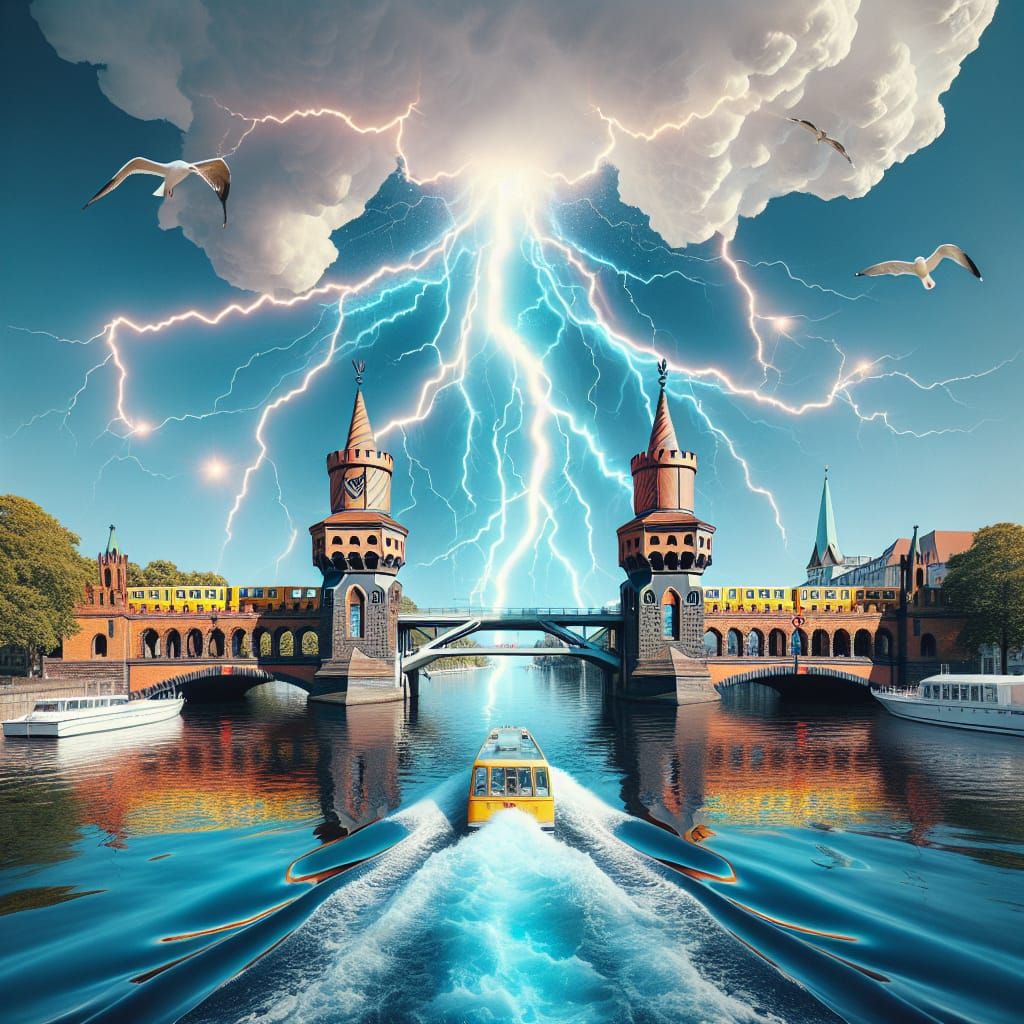 a bridge with any travel: Adaption "Oberbaumbrücke"