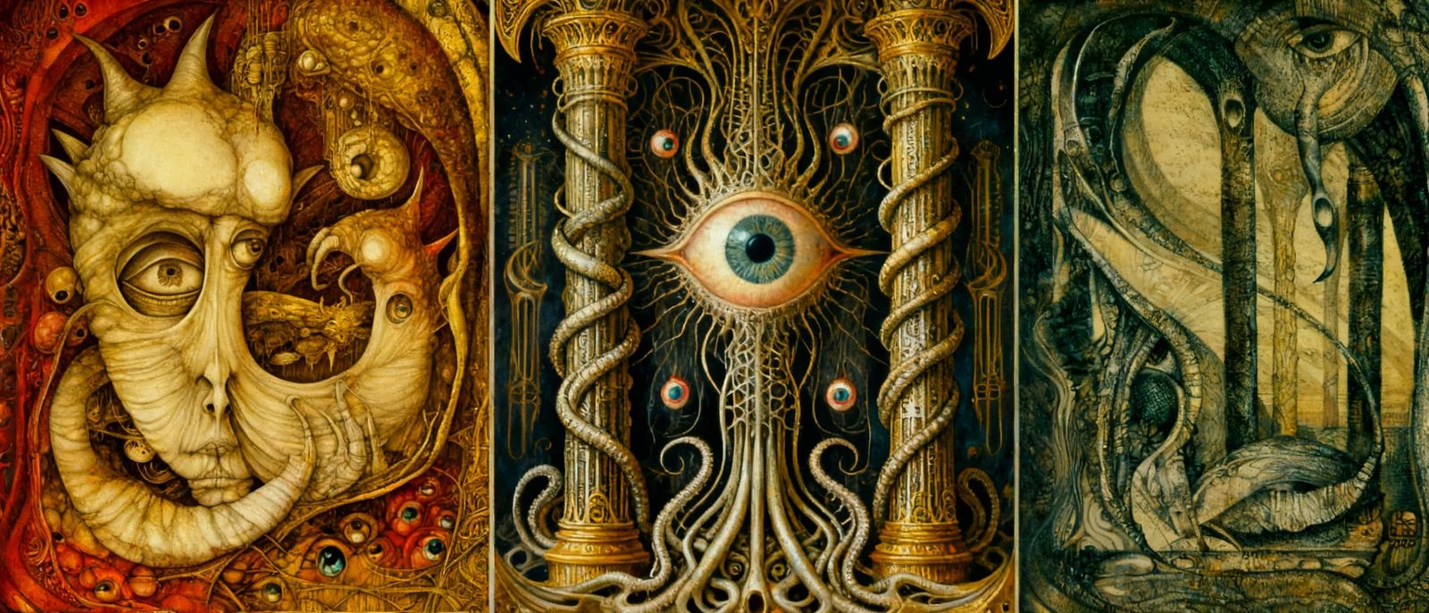 Imperial Fantasy Triptych in Hyperrealism