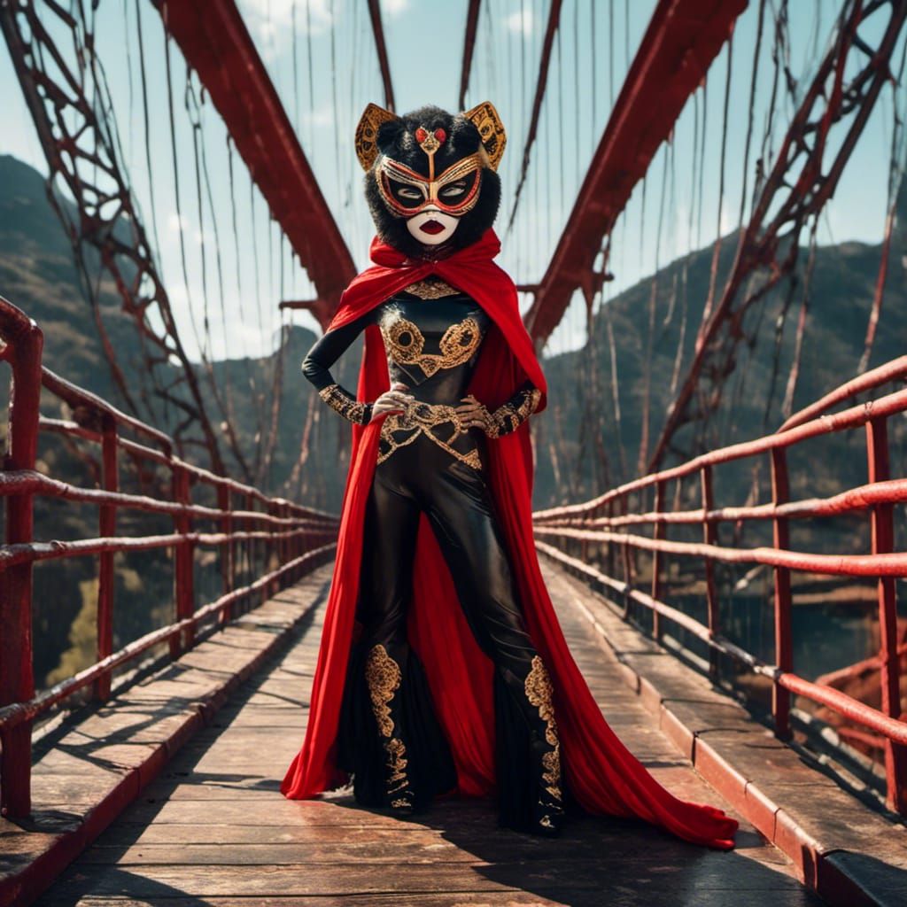 Jaguar-Masked Villainess Awaits Weirdness in San Francisco