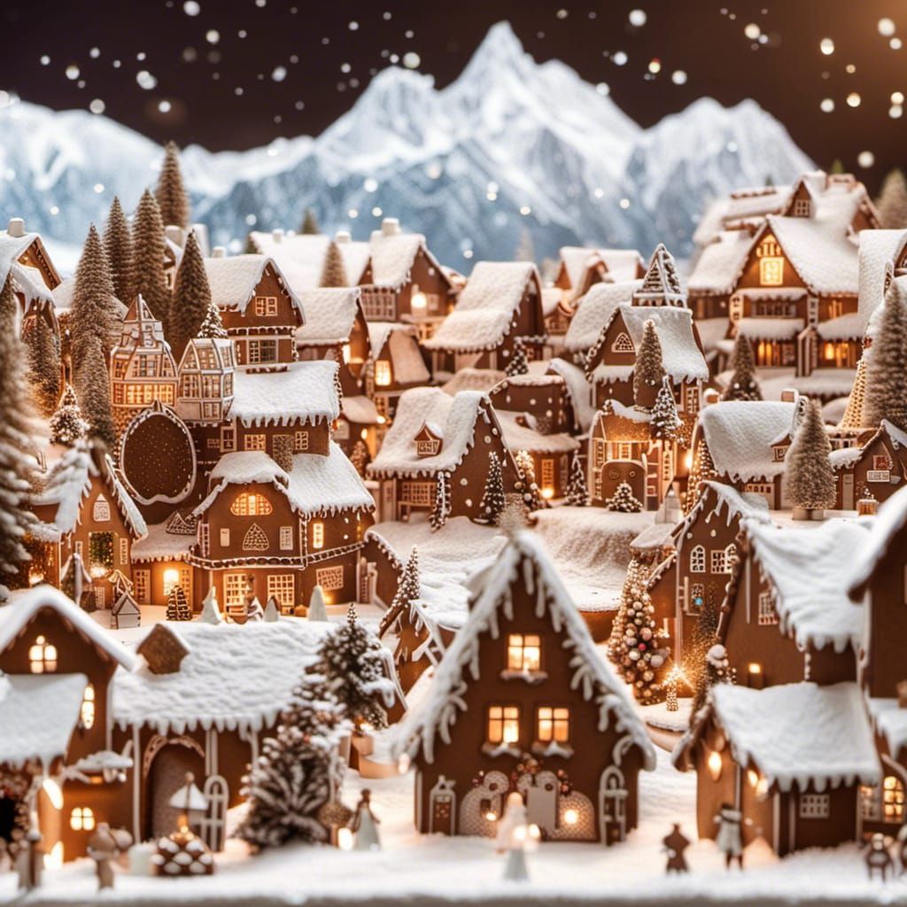 Gingerbread Village Christmas Market Fantasy