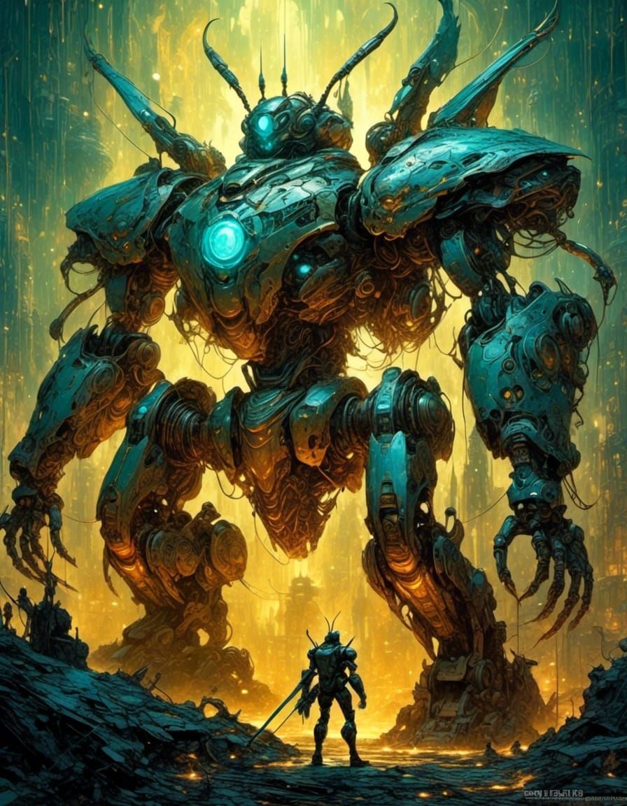 Titanic Mecha Knight on Magical Battlefield