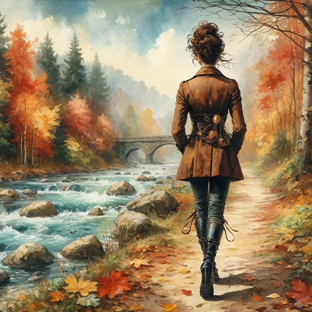 Autumn Forest Landscape in Rubens Style