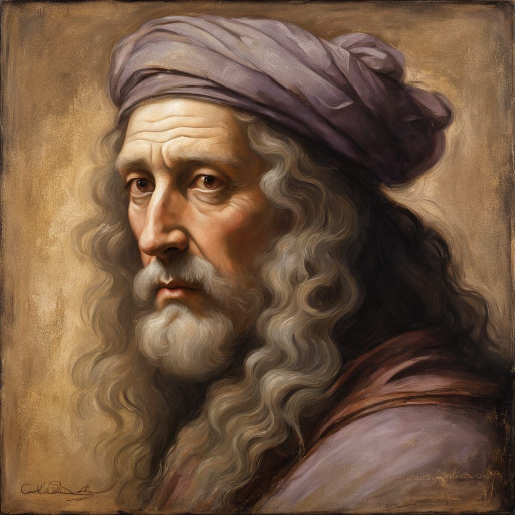 Elegant Violet Eye Portrait in Renaissance Style