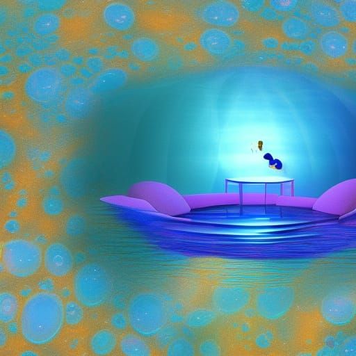 Underwater Glass House in Astral Style