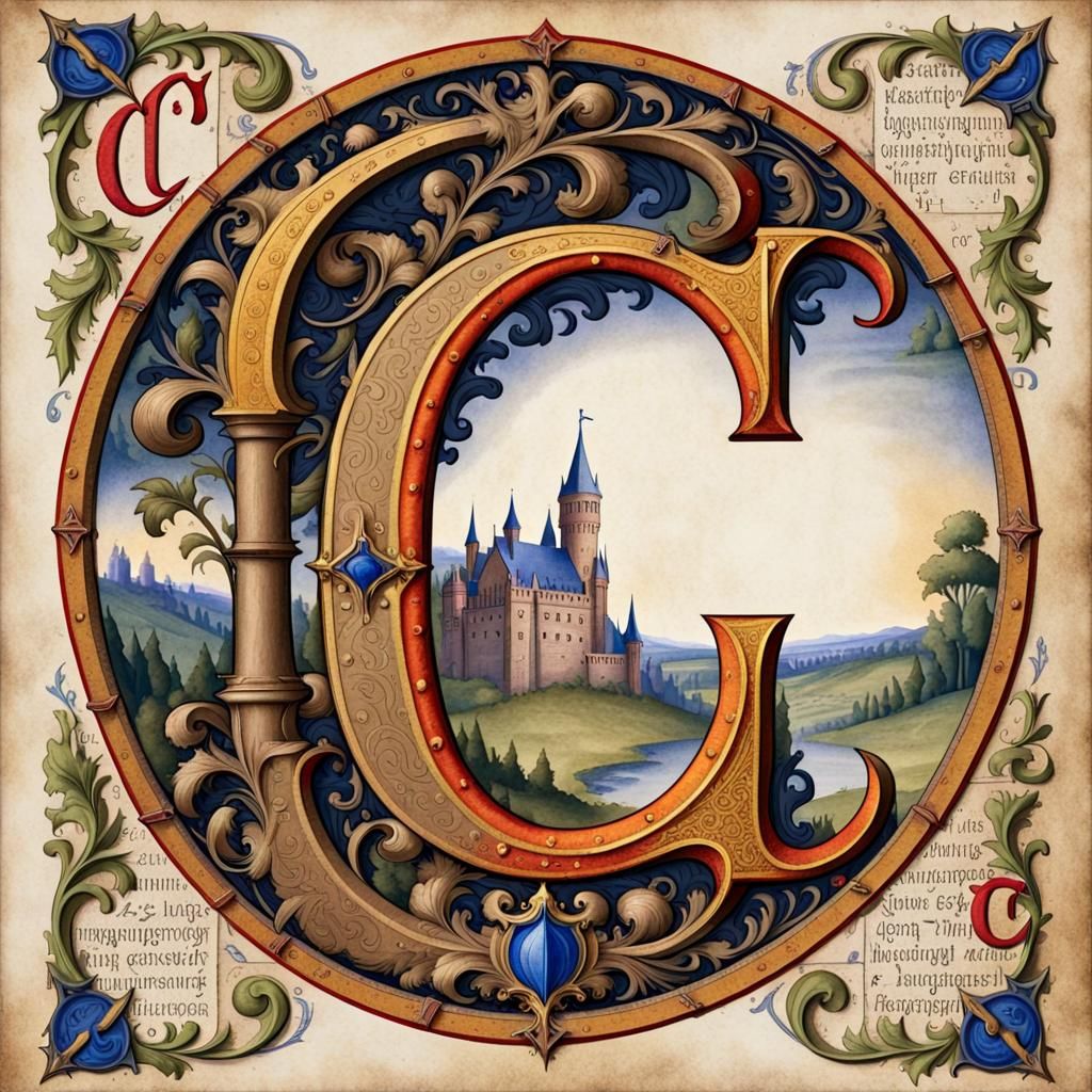 A gothic richly illuminated letter-_