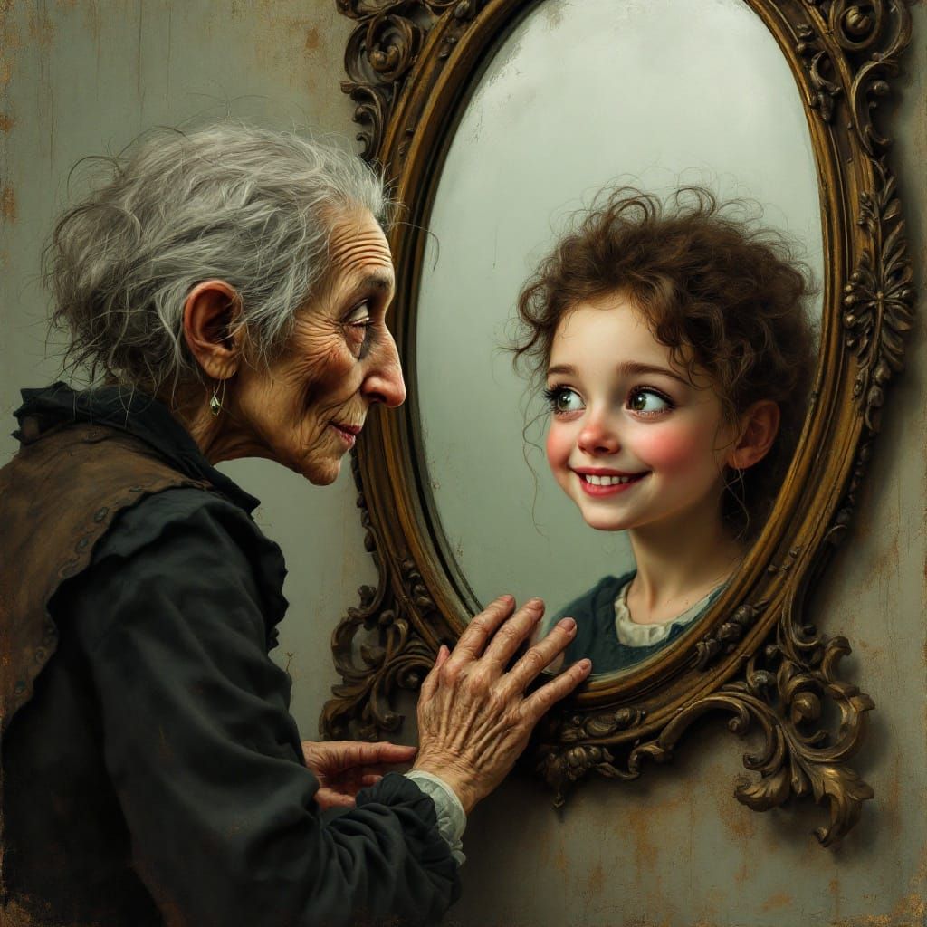 Ethereal Portrait of Youthful Longing