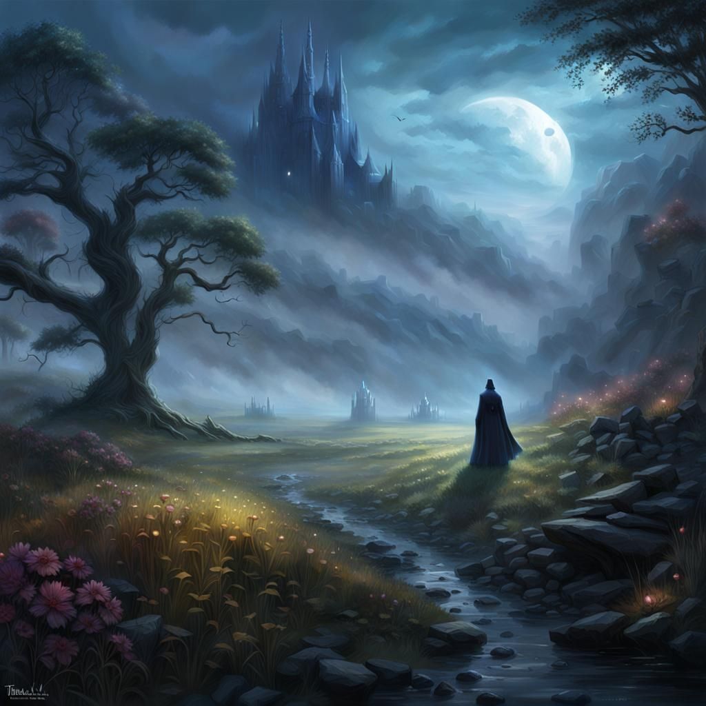 Padme's Ghostly Escape from Darth Vader in Moonlight