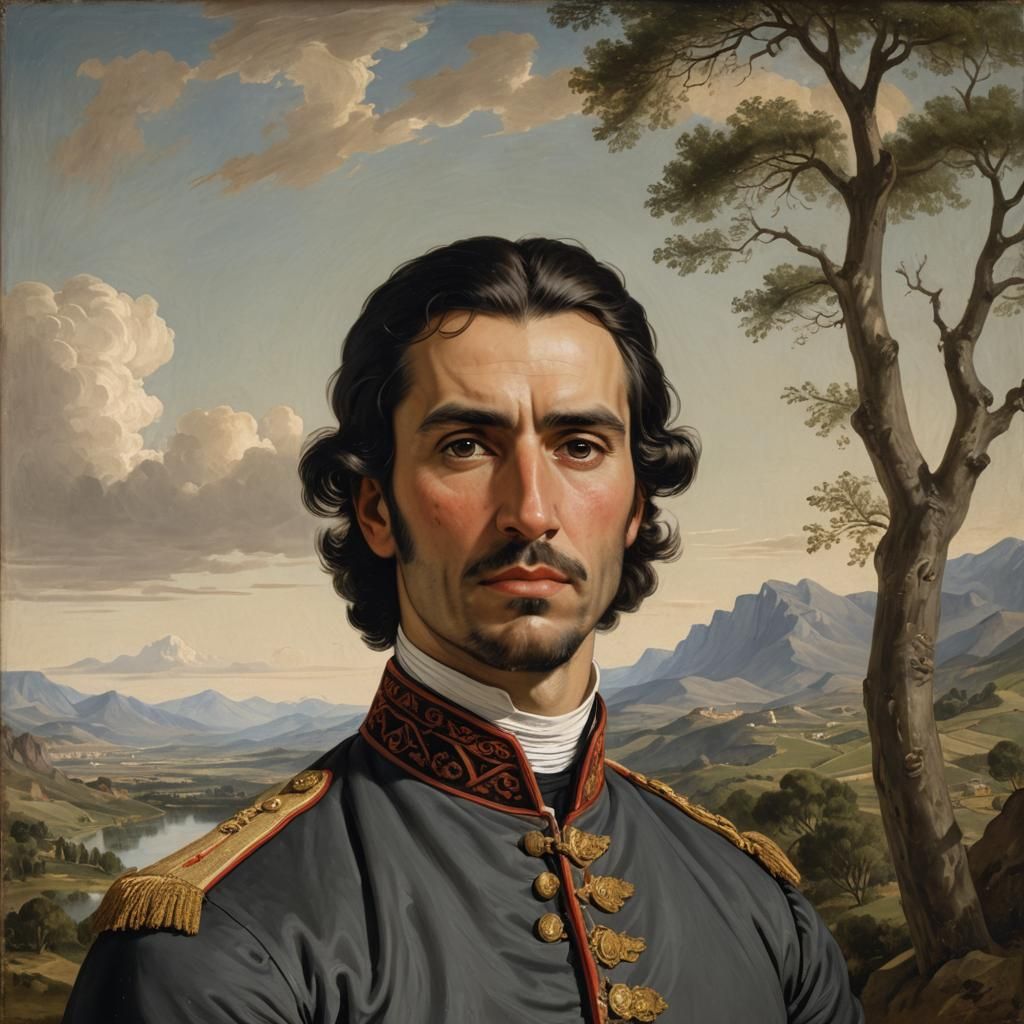 Neoclassical Portrait of a Chilean Man in 1803