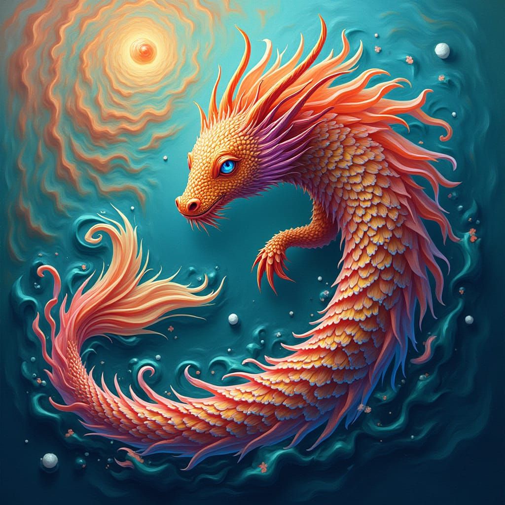 Iridescent Animal Splash in Dreamlike Fantasy Style