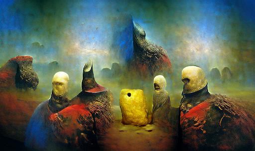 Cosmic Guardians in Impressionistic Surrealism