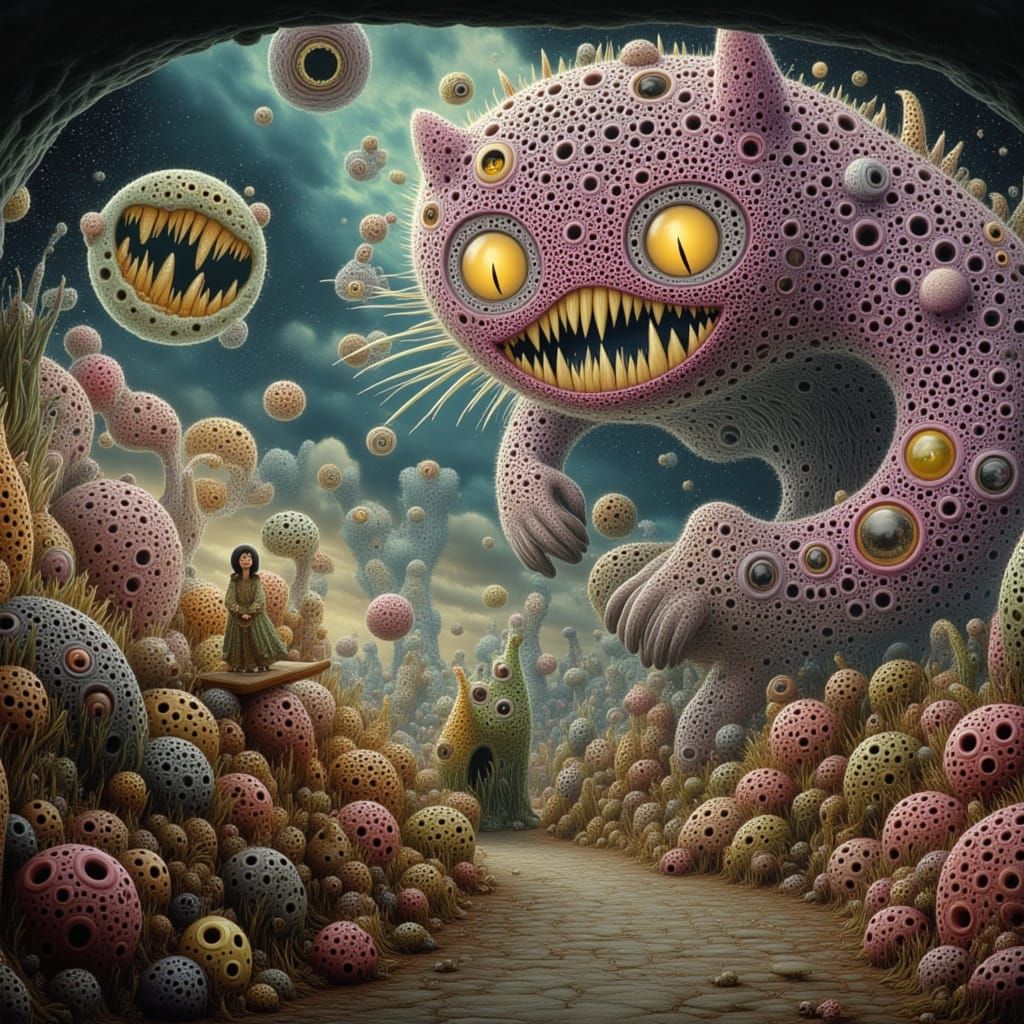 Hallucinating Kitten Plays Accordion With Crystal Speech Bub...