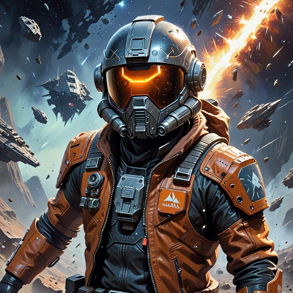 Surreal Space Smuggler Evades Bounty Hunters in Asteroid Fie...