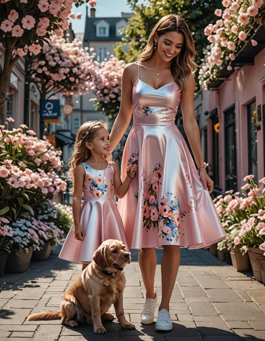 Matching Dresses: Mother and Daughter in HDR