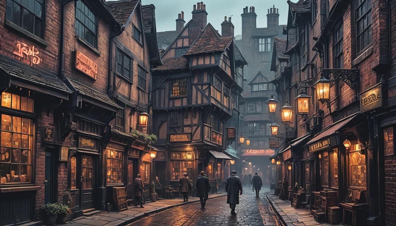 The Shambles, York: Cyberpunk Medieval Streetscape