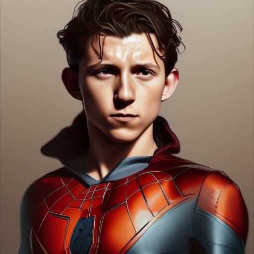 Hyperdetailed Portrait of Tom Holland