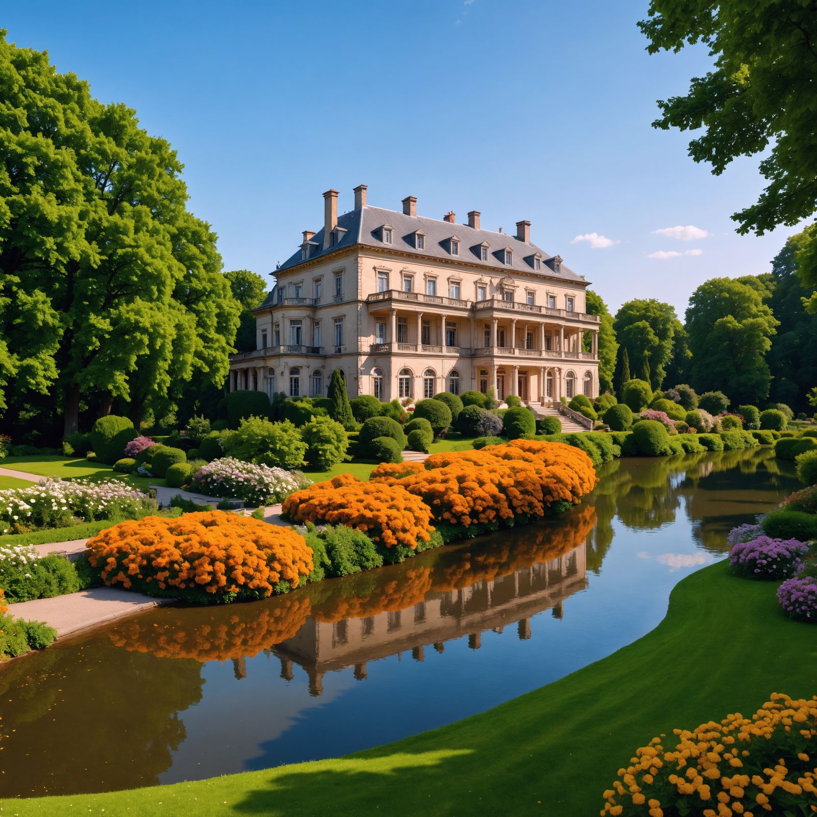 Luxurious Mansion Overlooks Serene Riverine Oasis