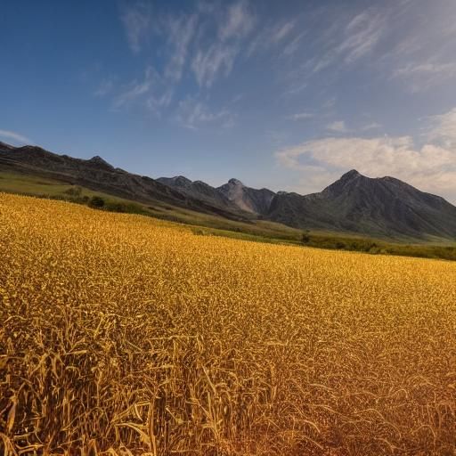 Winding Road Through Cornfield: Cinematic Landscape