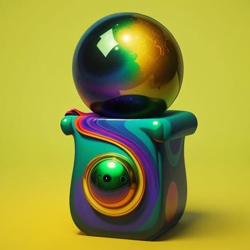 Surreal Glamour: A Vibrant CGI Masterpiece