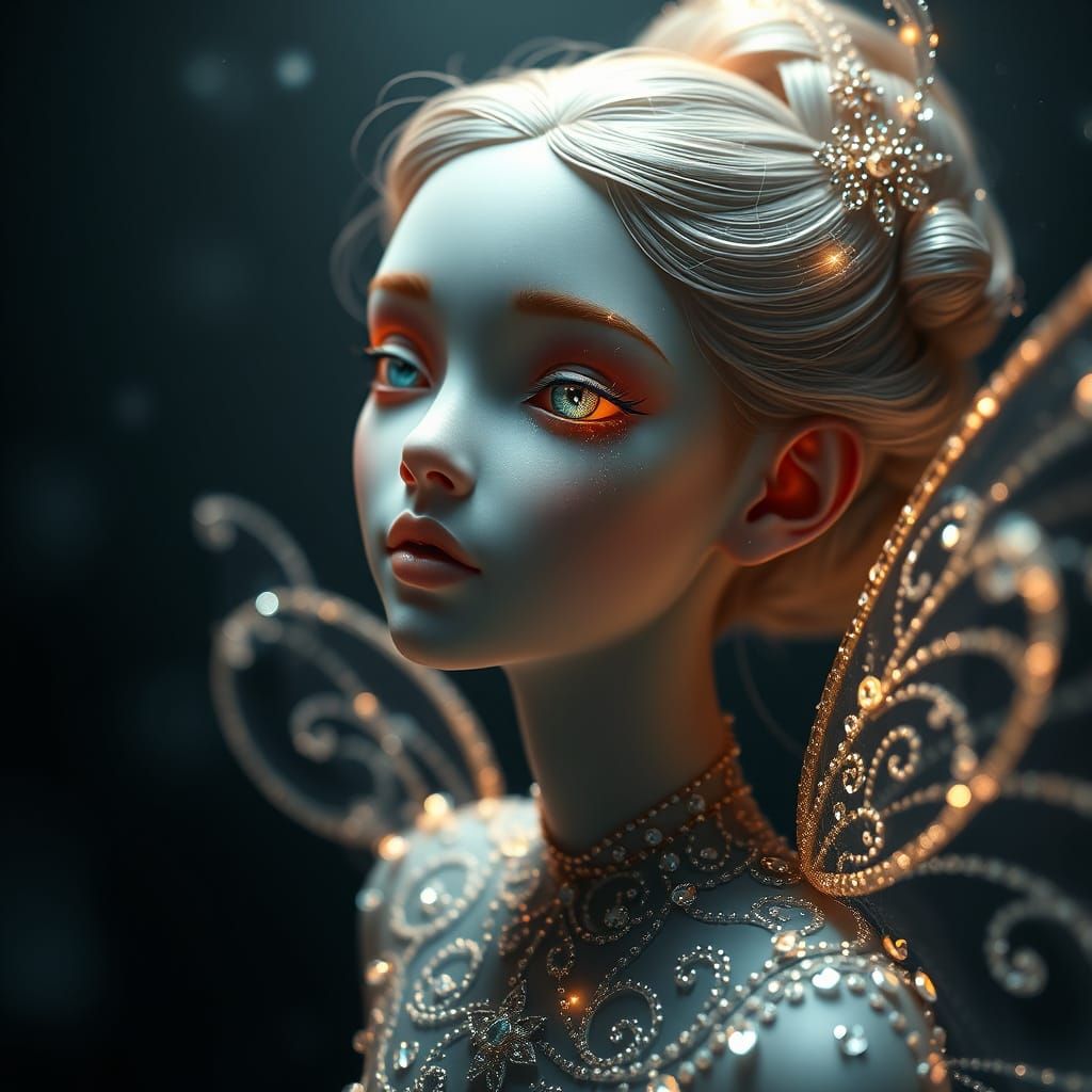 Ethereal Fairy in a Celestial Gown