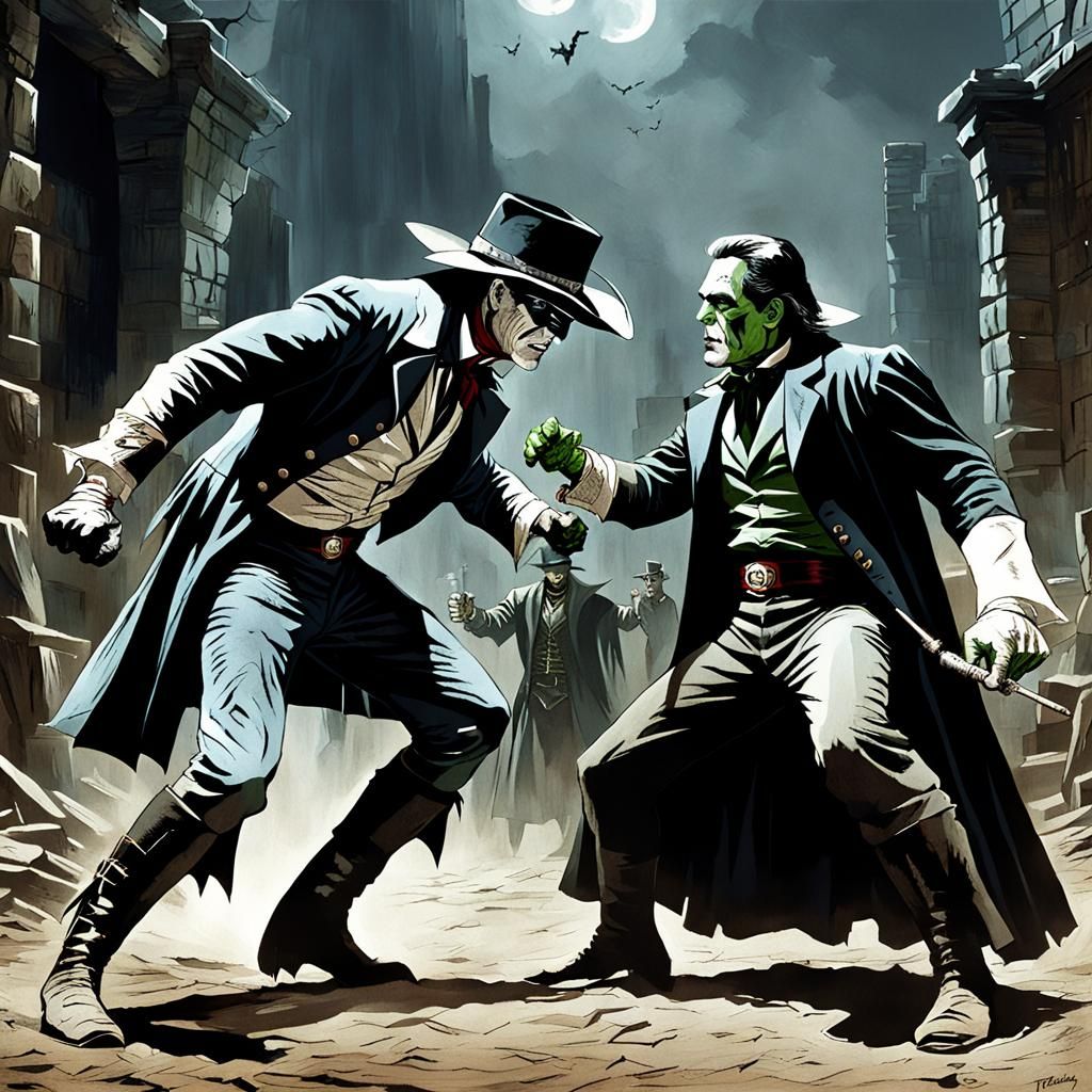 Lone Ranger Frankenstein vs Dracula Epic Battle