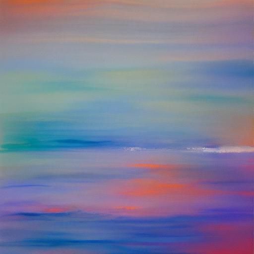 Misty Landscape Painting with Blended Colors