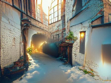 Beautifully Lit Alleyway Inspired by Matte Painting