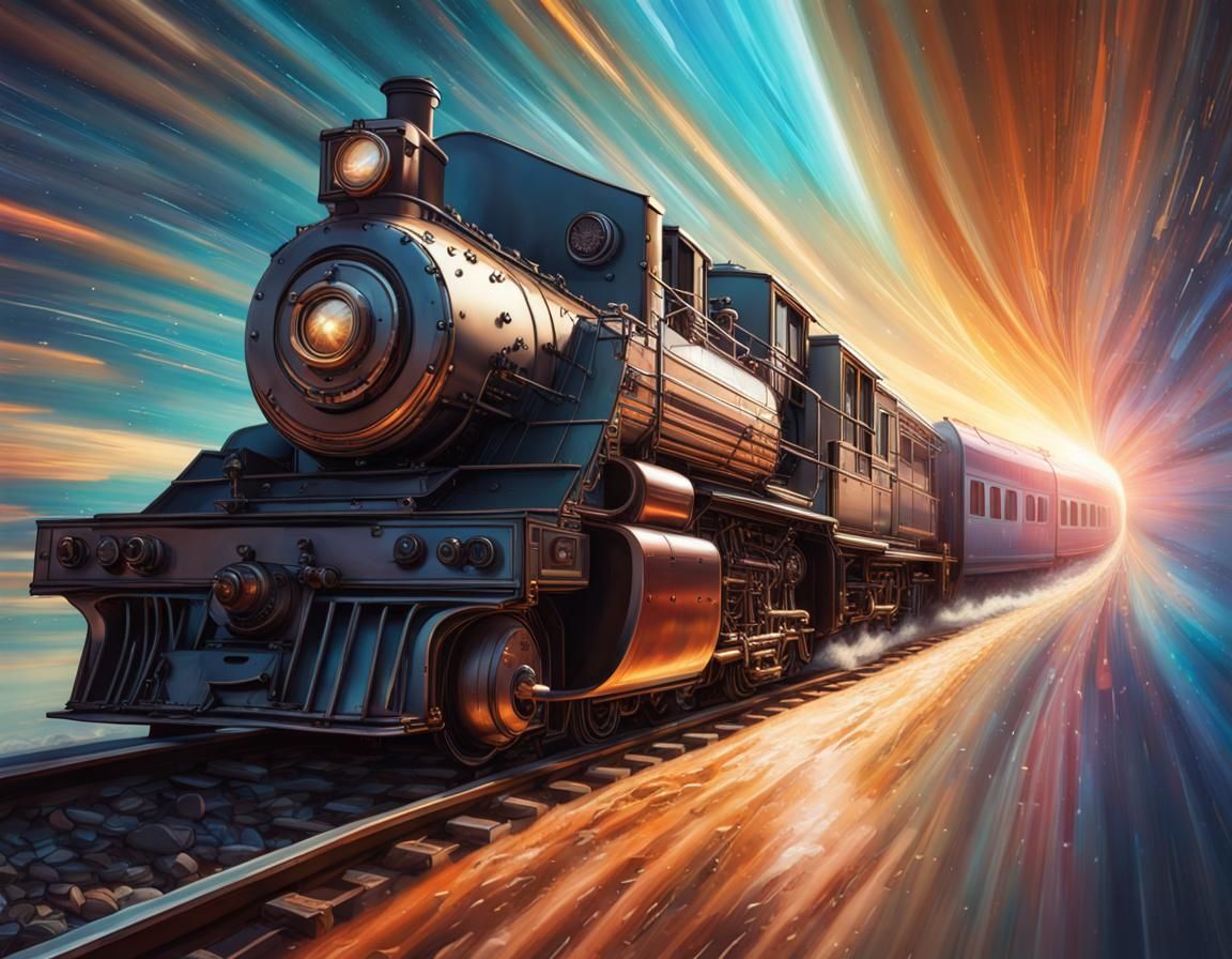 Time-Traveling Train Emerges: Hyperrealistic Concept Art