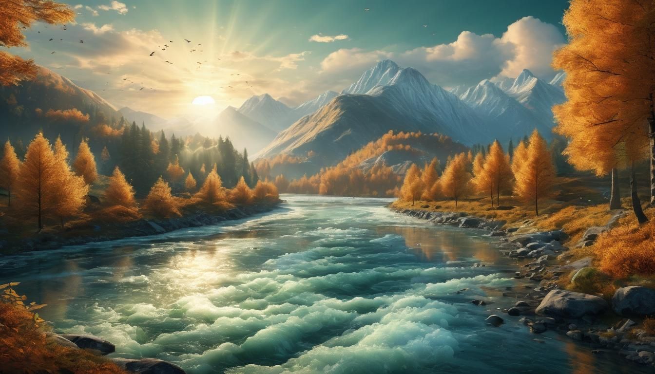 Embossed Autumn Forest with Auspicious Cloud Pattern