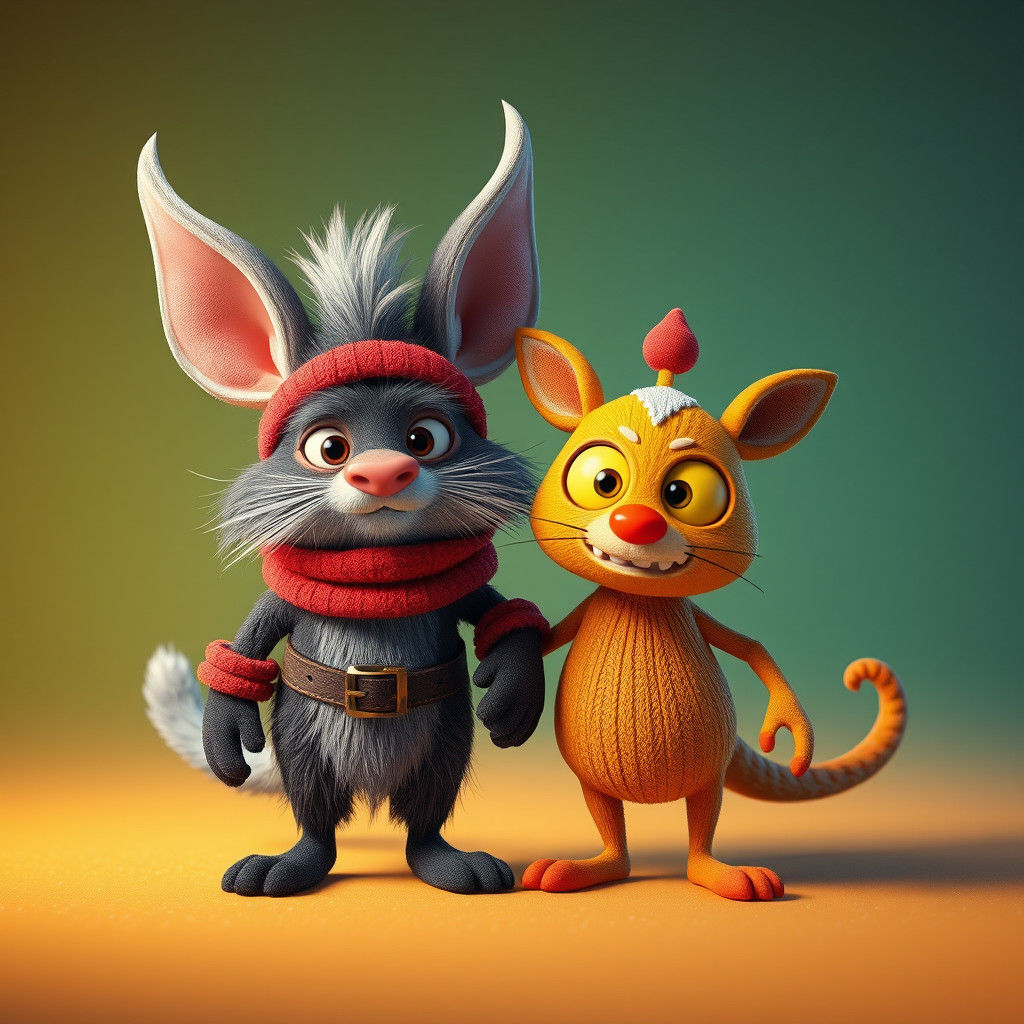 Tomten and Tomtemor: A Pixar-Inspired 3D Digital Art