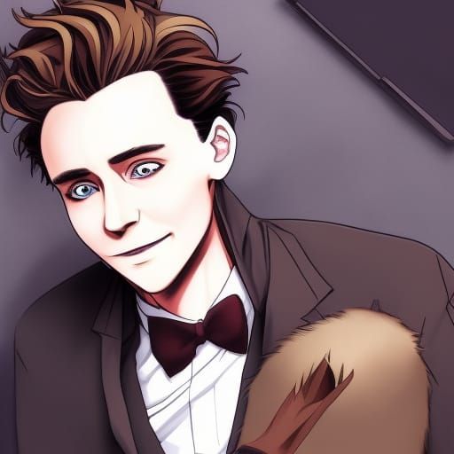 Tom Hiddleston in Anime Style