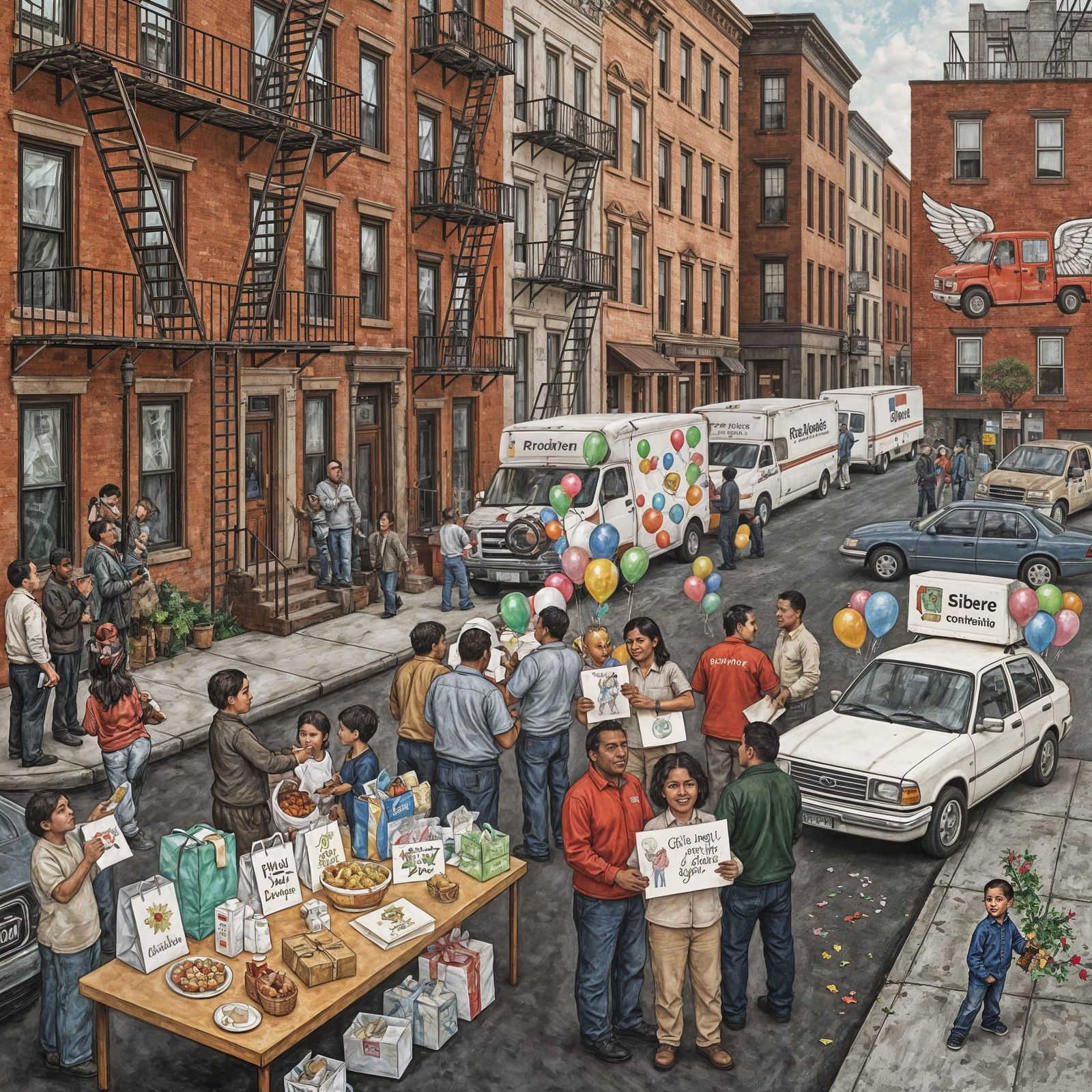 City Celebration Honors Delivery Workers in Social Realism S...