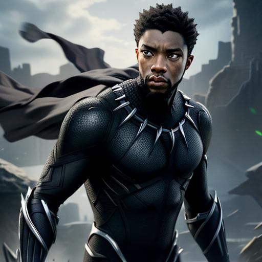 Majestic Black Panther Portrait