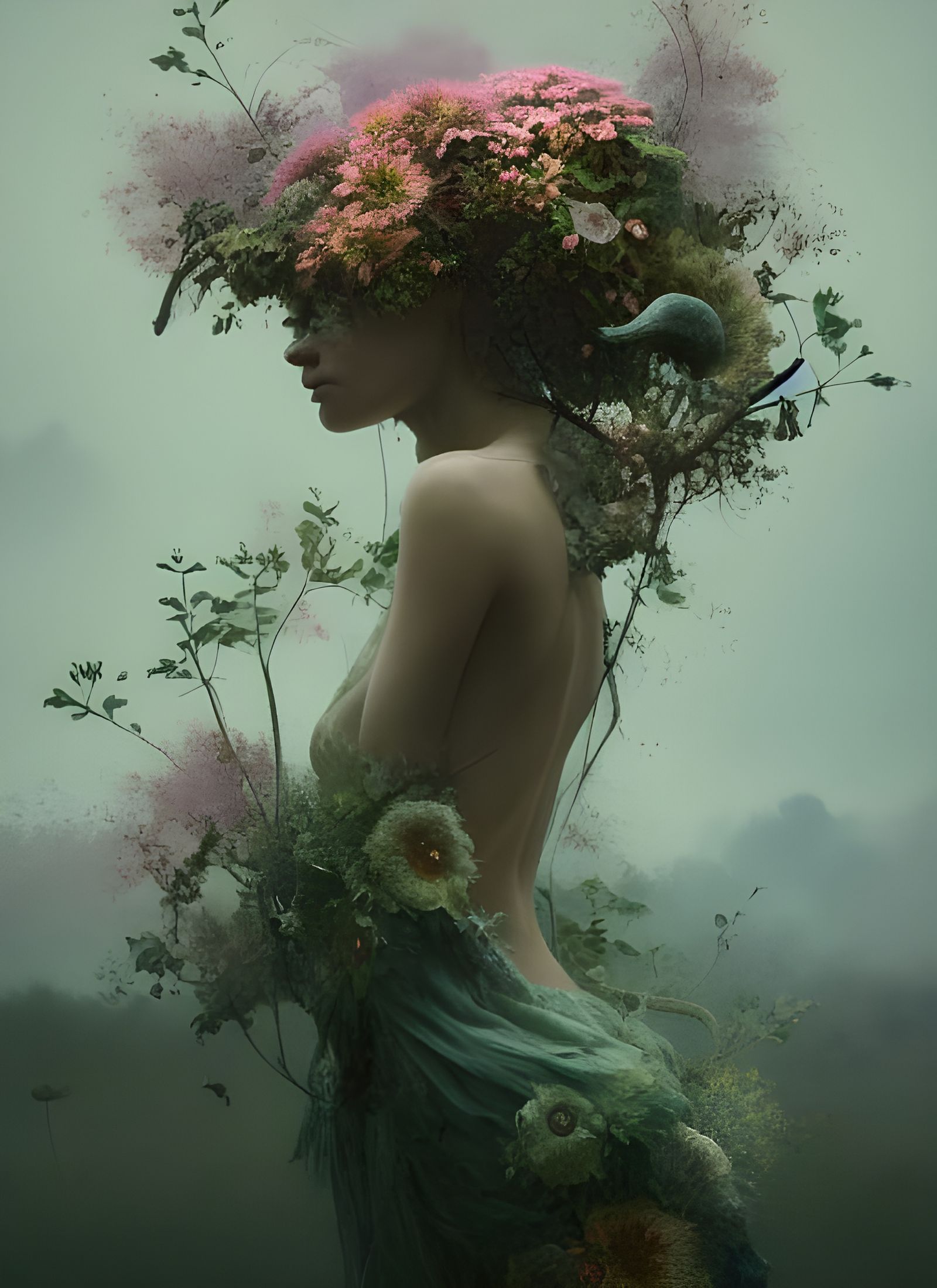 Ethereal Mother Nature in Hyperrealistic Detail