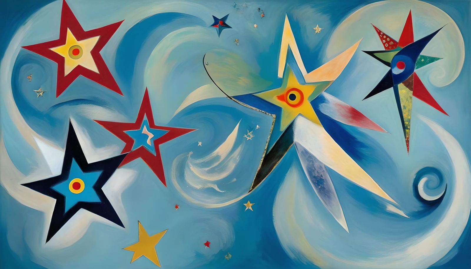 Star Personas in Abstract Expressionist Style