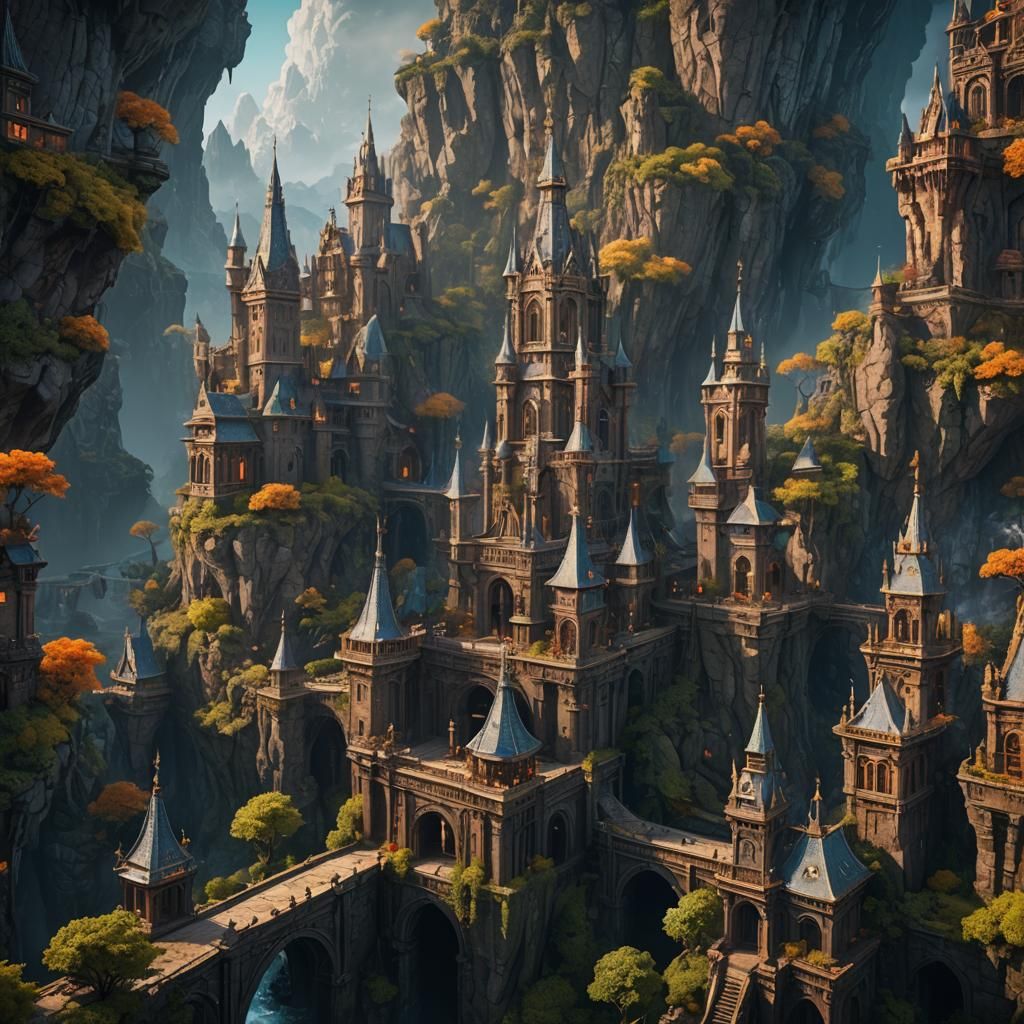 Perfect Diamond Composition in Detailed Matte Painting