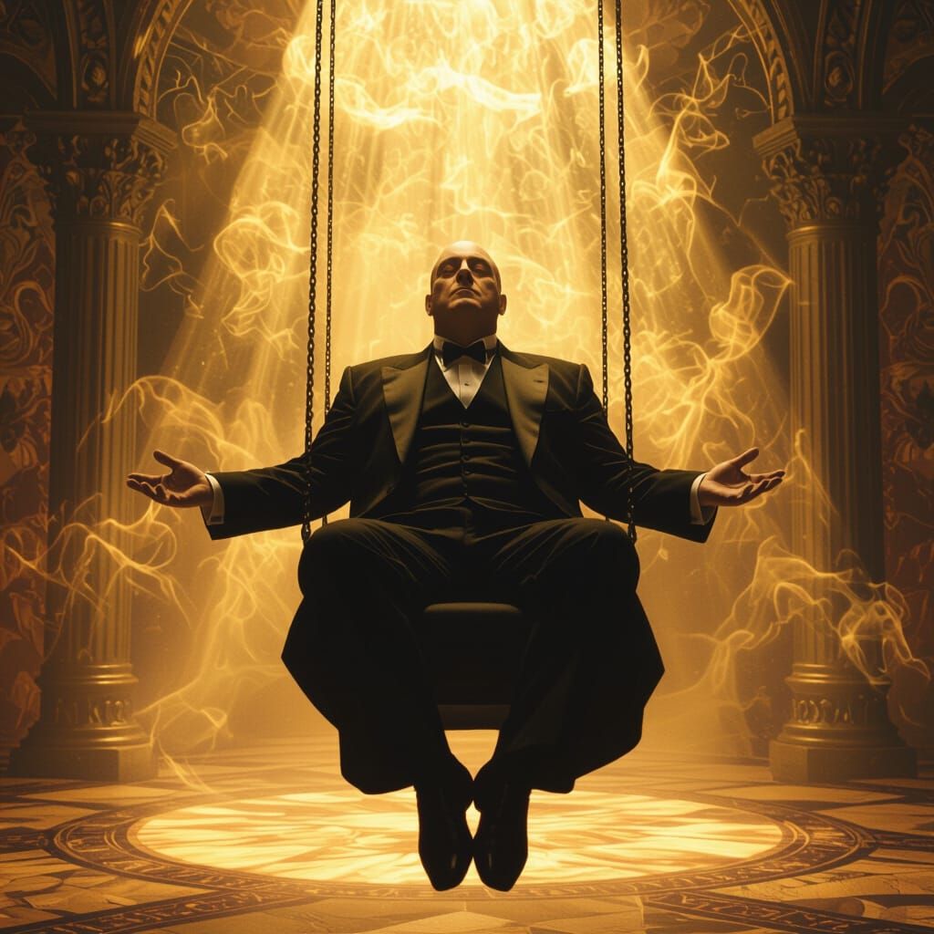 Aleister Crowley in a Surreal Dreamscape