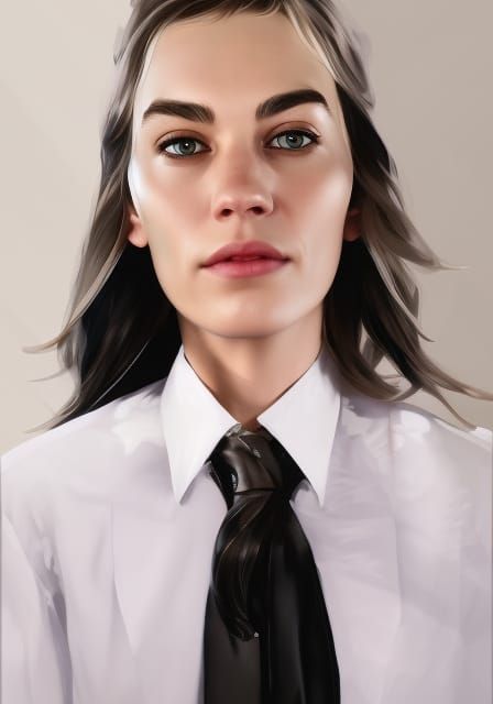 woman wearing a tie