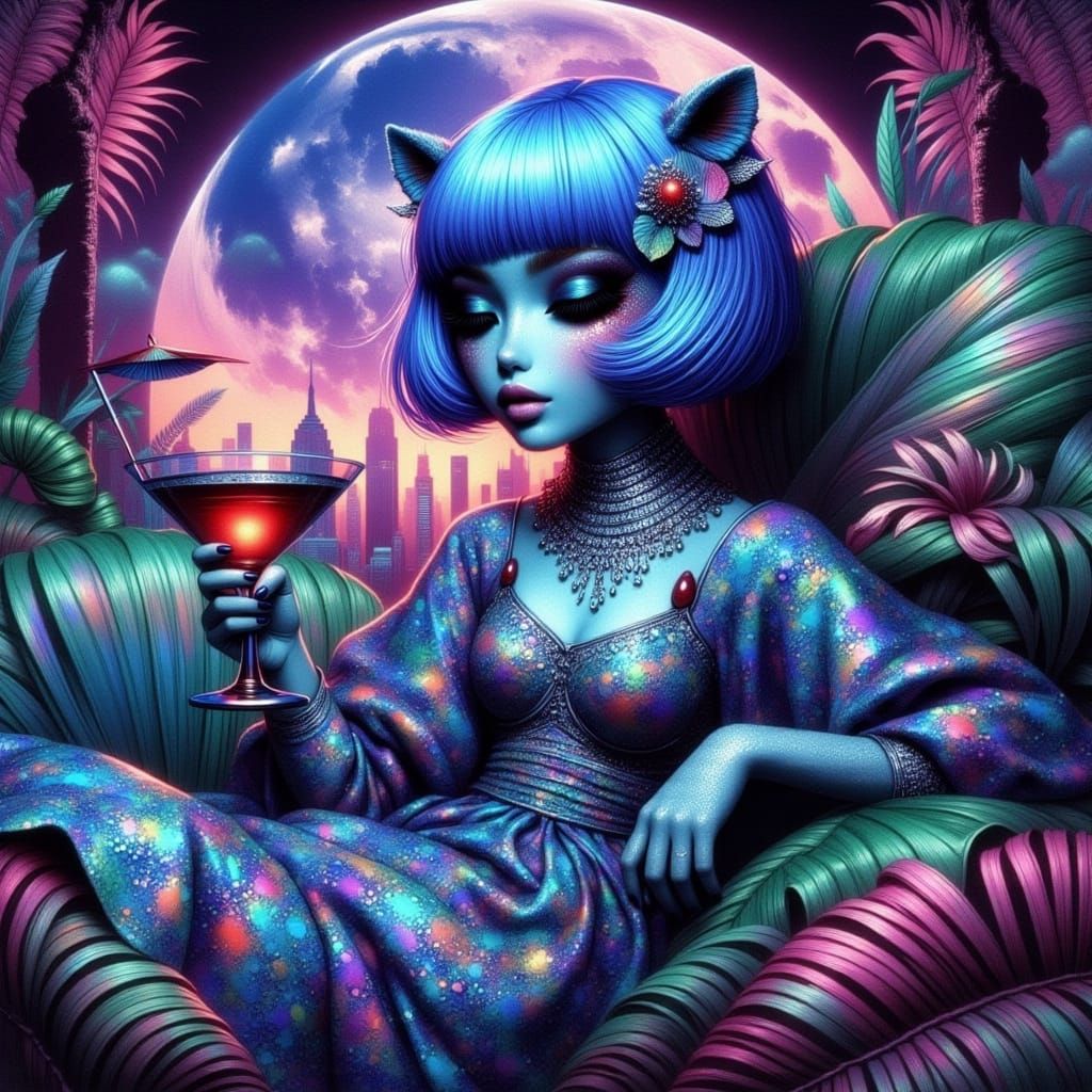 Glamorous Caterpillar Exudes Confidence in Hyperrealistic Fa...