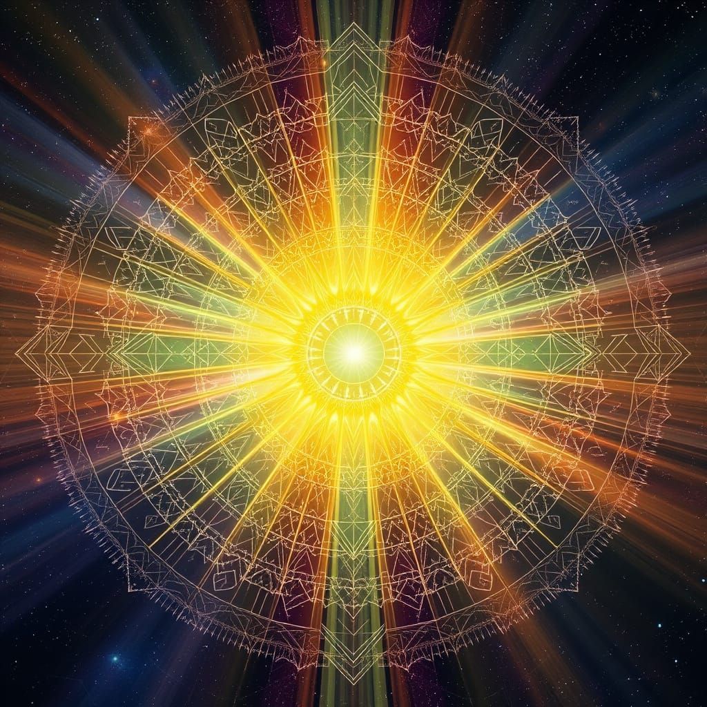 Twin Light Beams Ignite Pineal Gland in Sacred Geometry