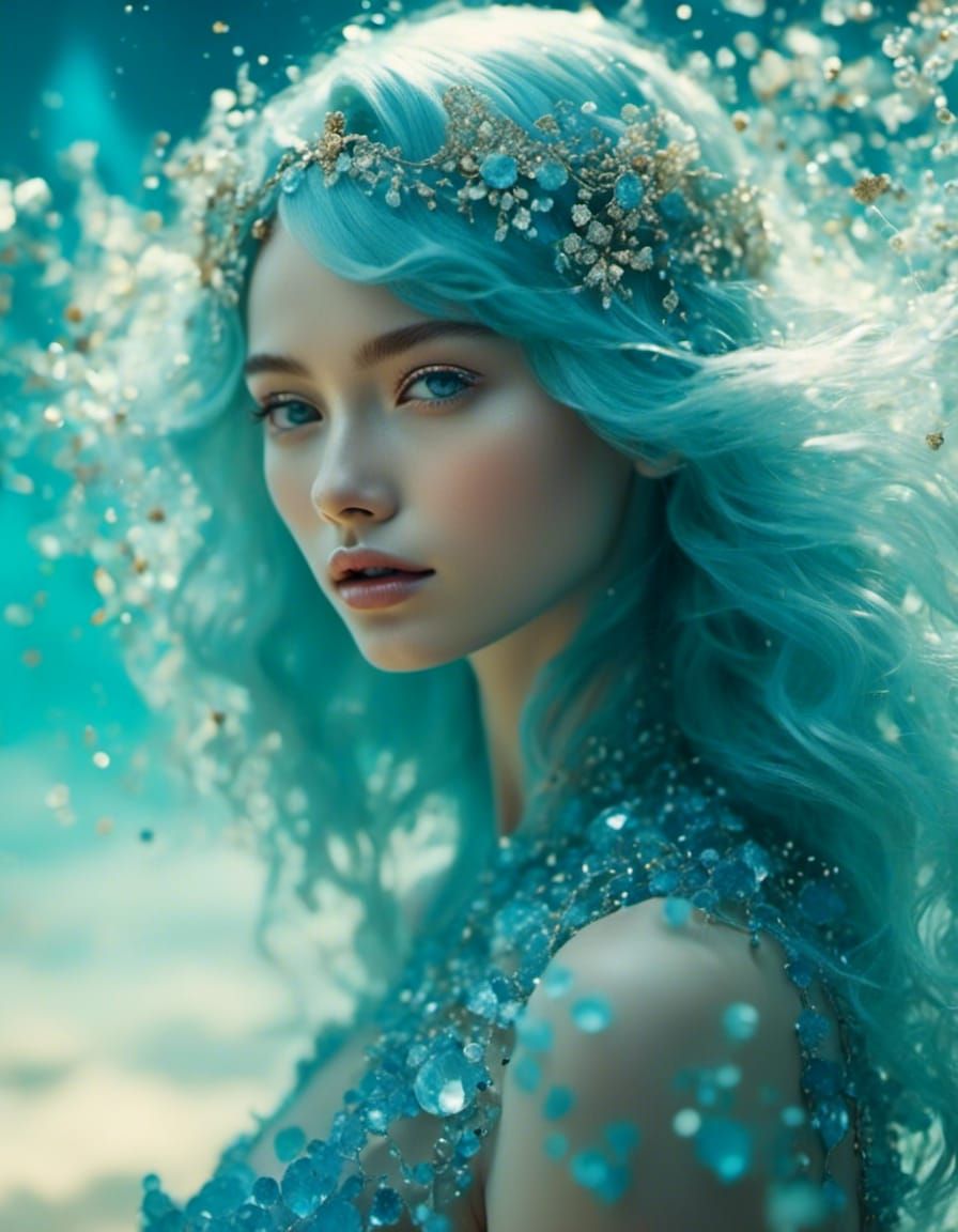 <lora:MakeItPretty:1.0> aquamarine girl