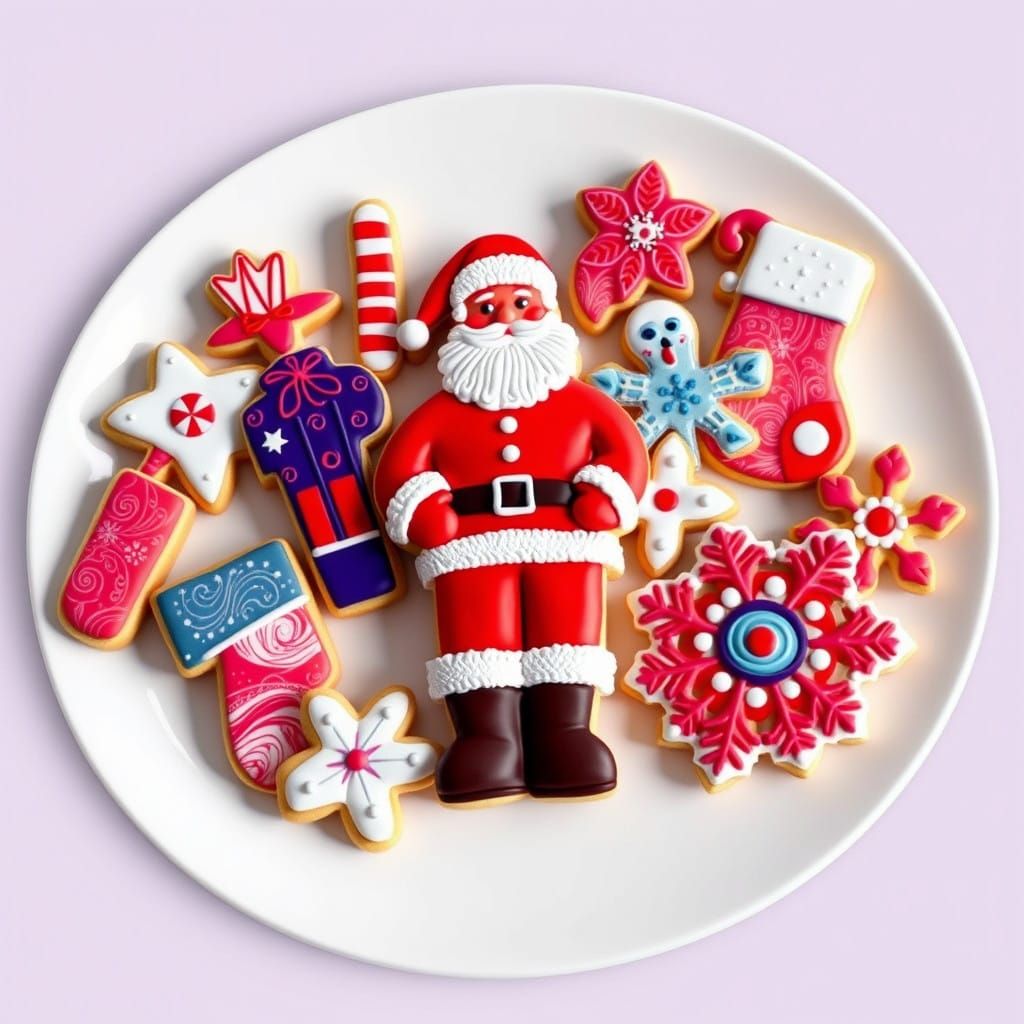 Sleek Modern White Platter with Vibrant, Intricately Designe...