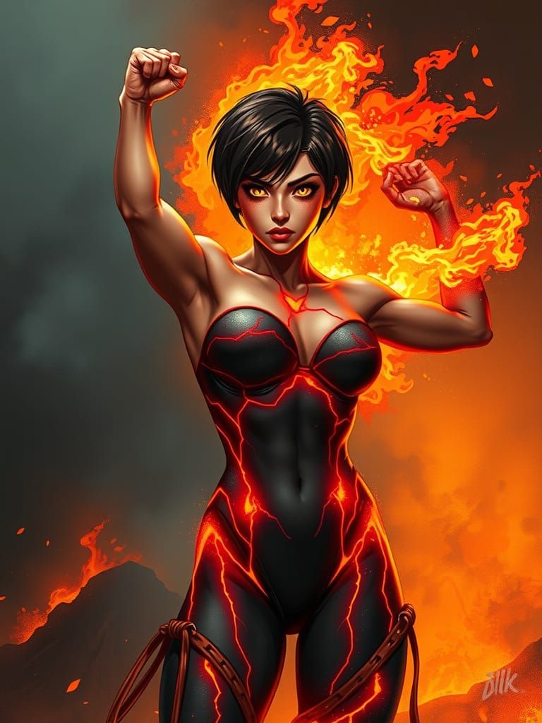 Fiery Goddess of Volcanic Fury