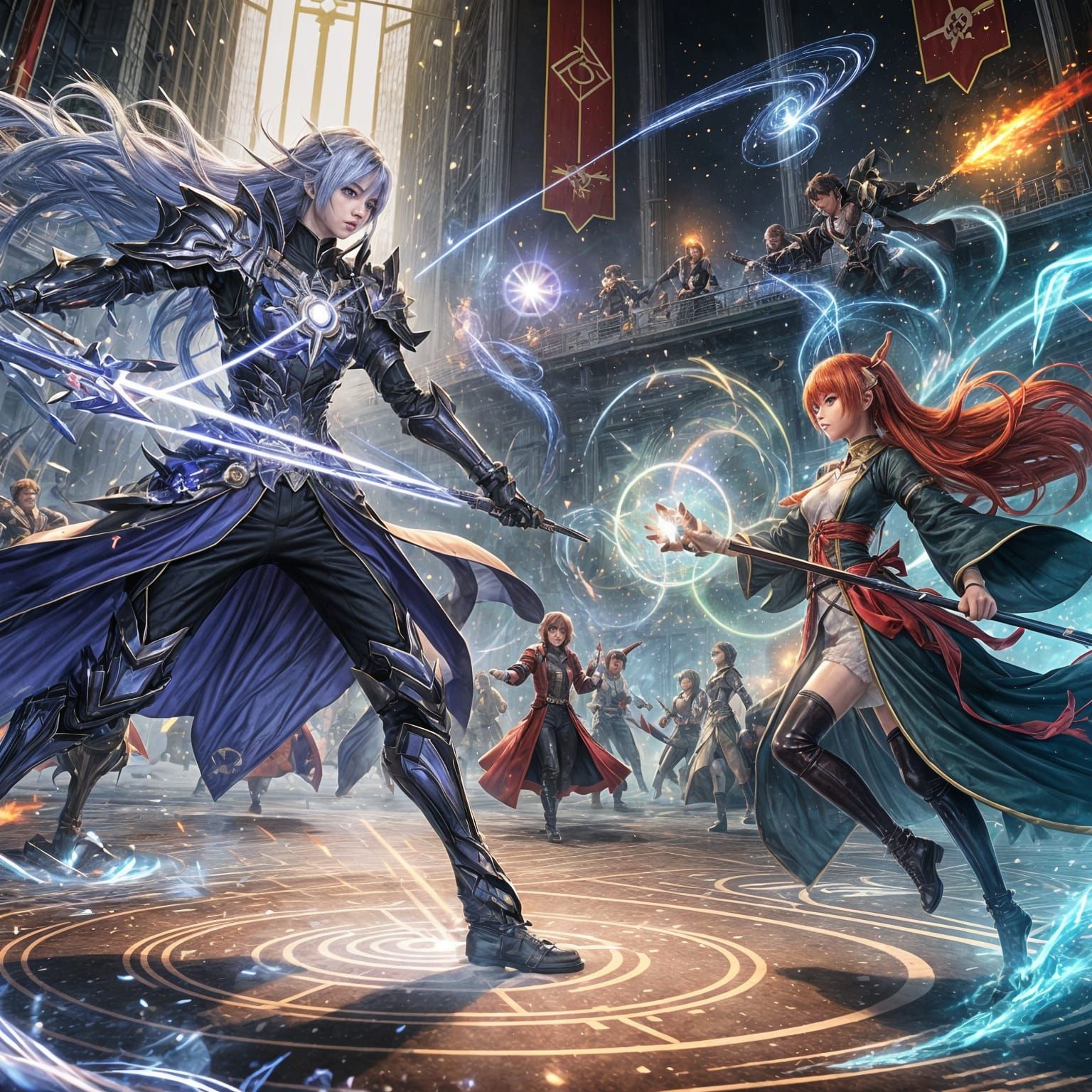 Anime Battle Showcase: Silver Knight vs. Red Mage