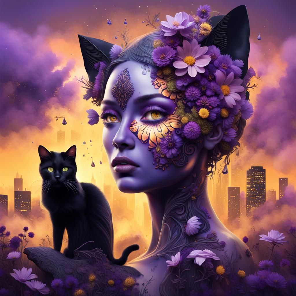 Dual-Faced Figure in Surreal Digital Art