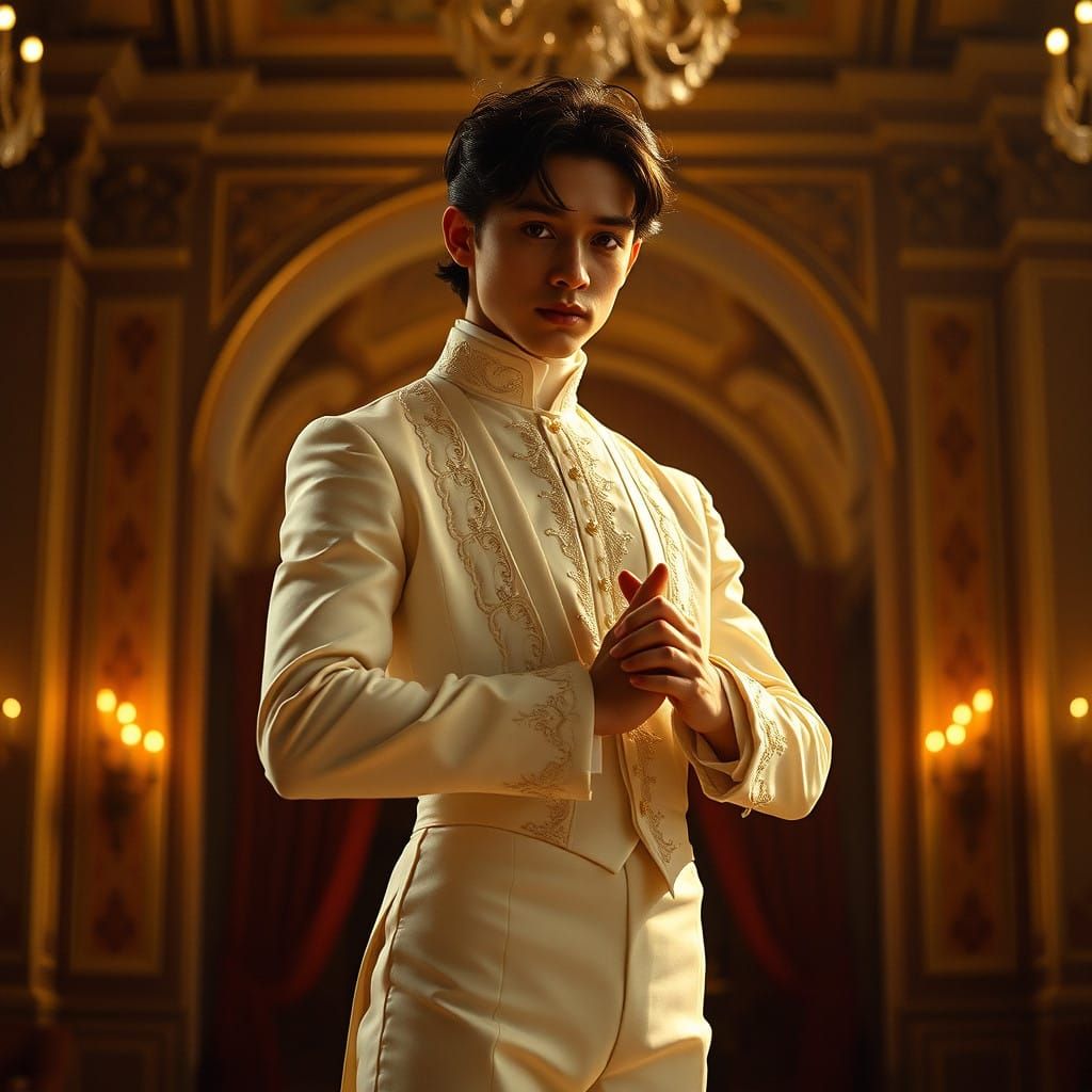 Dapper Young Man Executes Elegant Curtsy in Grand Brolita At...