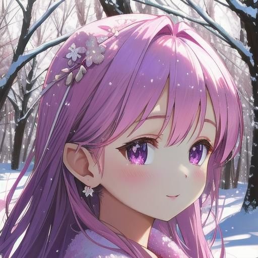 Sugar Plum Fairy Portrait in Snowy Forest